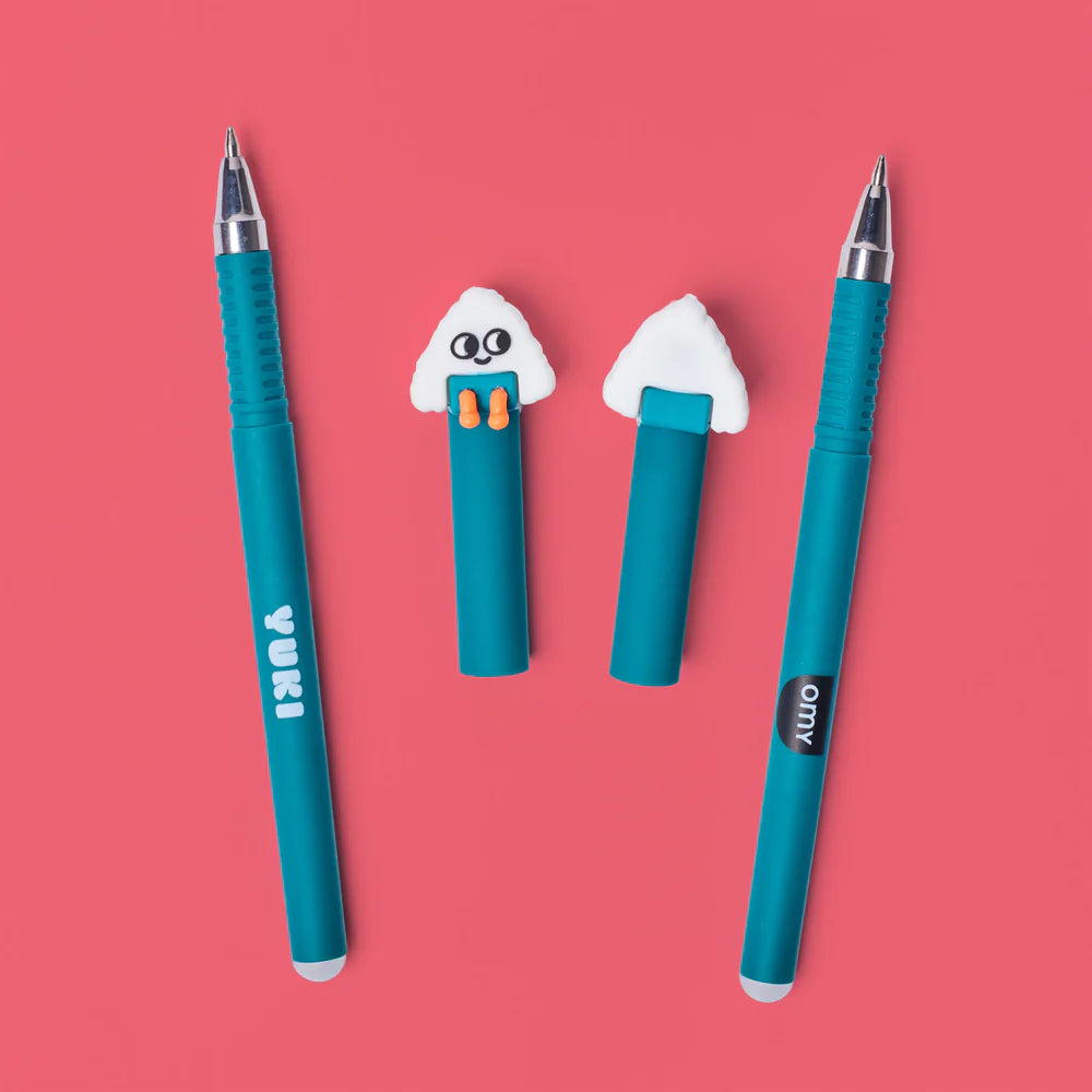 Caneta apagável Pen Buddies - Yuki (tinta verde escuro)