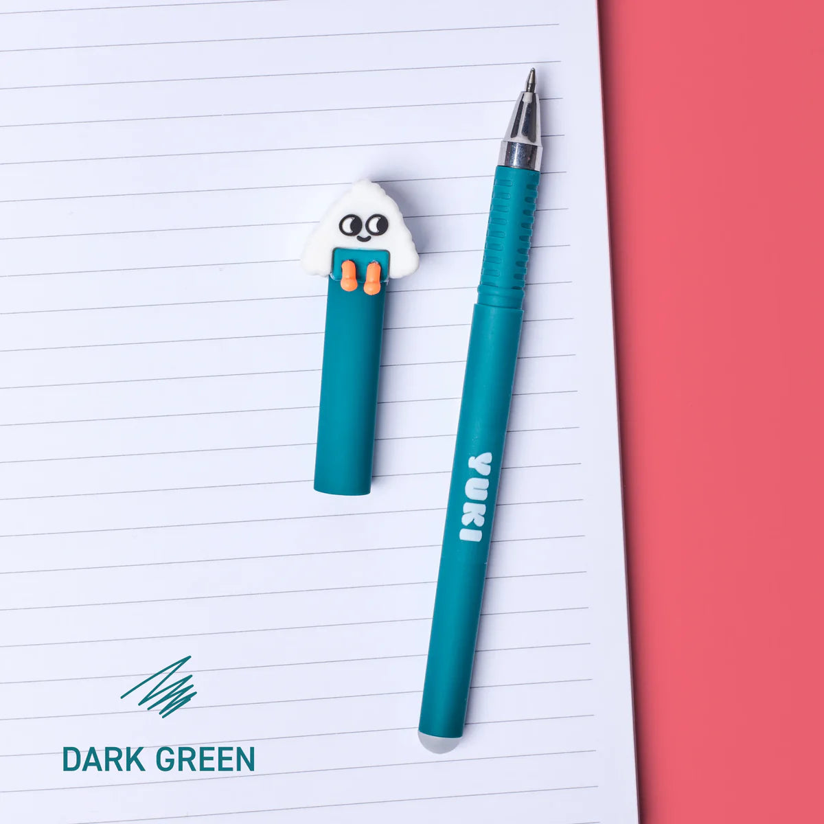 Caneta apagável Pen Buddies - Yuki (tinta verde escuro)