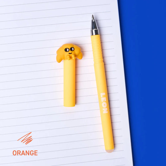 Caneta apagável Pen Buddies - Leon (tinta laranja)