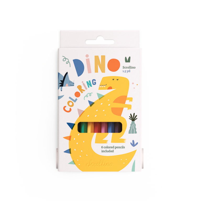 Rolo para colorir Scrollino - Dino