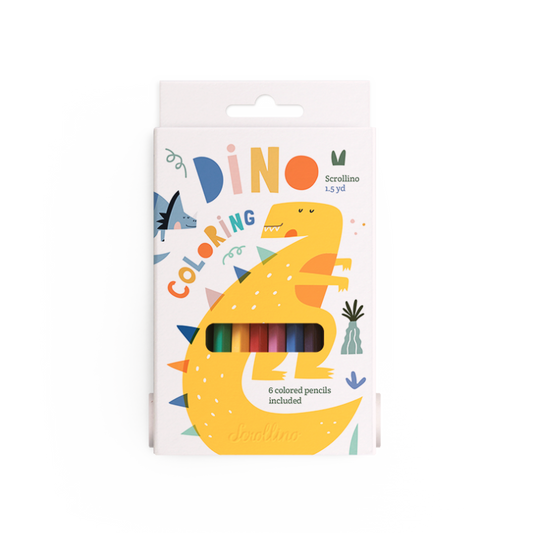 Rolo para colorir Scrollino - Dino