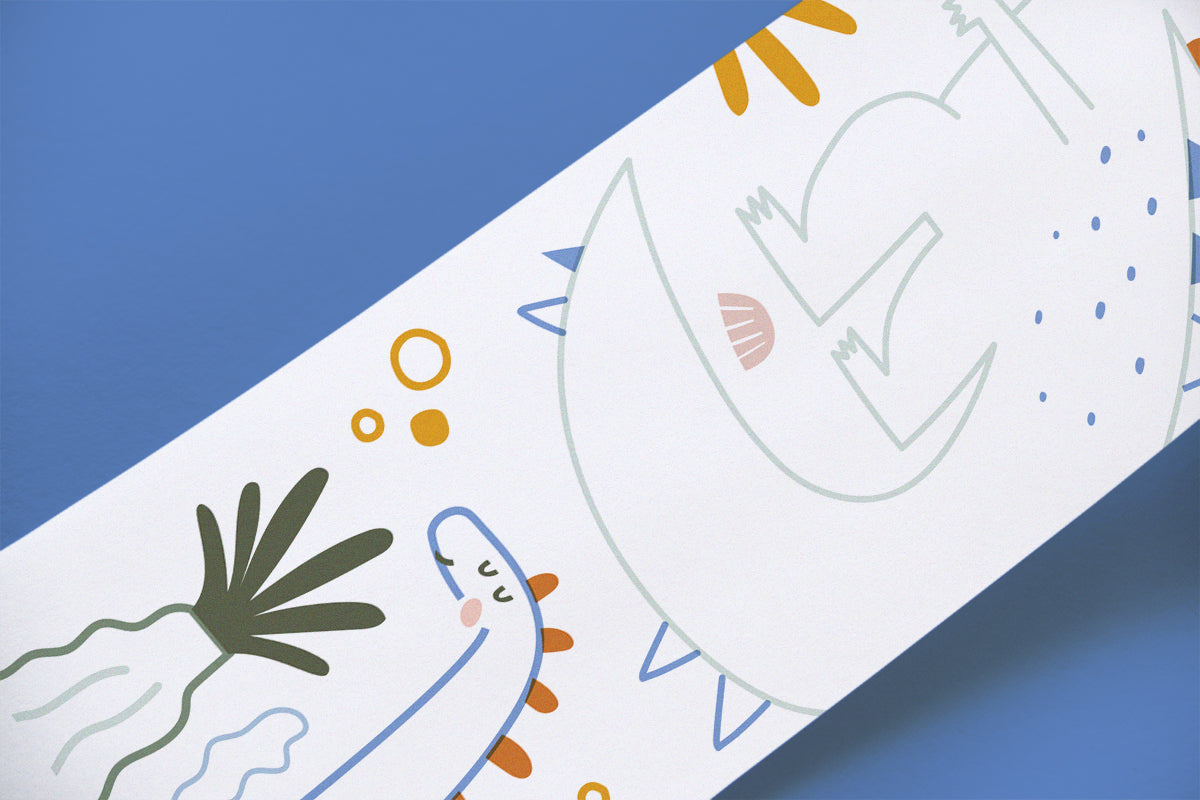 Rolo para colorir Scrollino - Dino