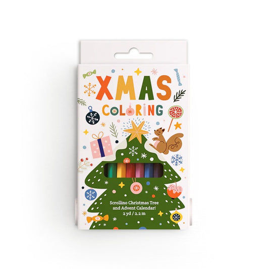 Rolo para colorir - Natal