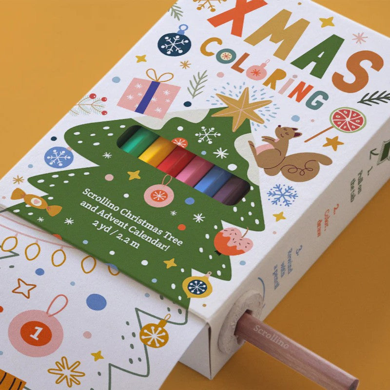 Rolo para colorir - Natal