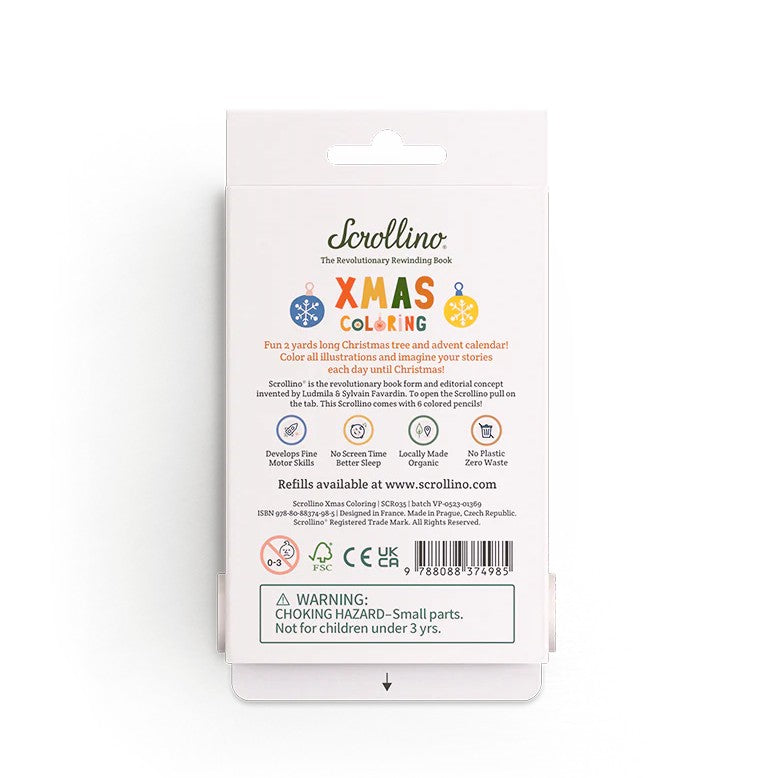 Rolo para colorir - Natal