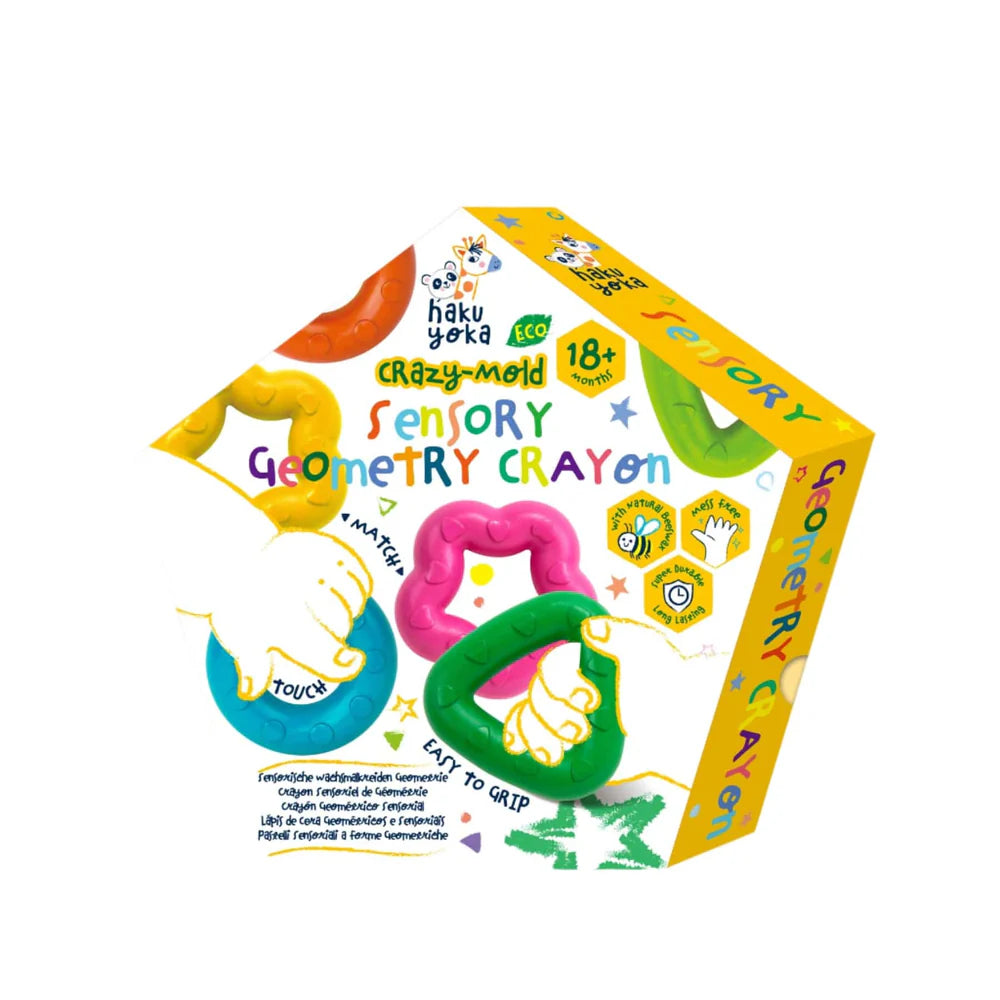 Lápis de cera sensoriais geométricos