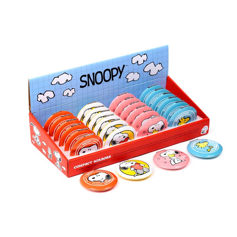 Espelho Compacto Peanuts Snoppy & Woodstock (várias opções)