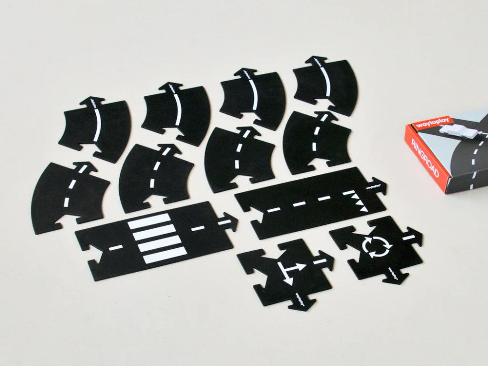 Pista de carros de borracha Ringroad - 12 peças