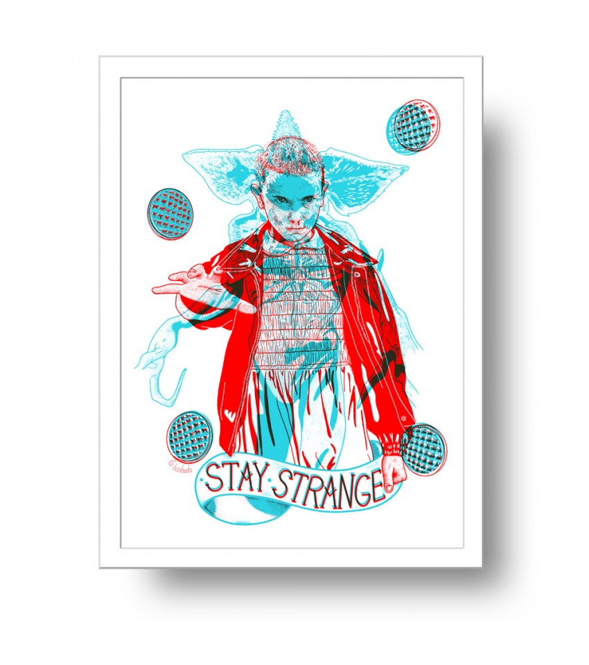 Postal estenográfico A6 + filtros de luz - Stranger Things