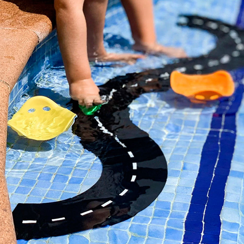 Pista de carros de borracha Expressway - 16 peças