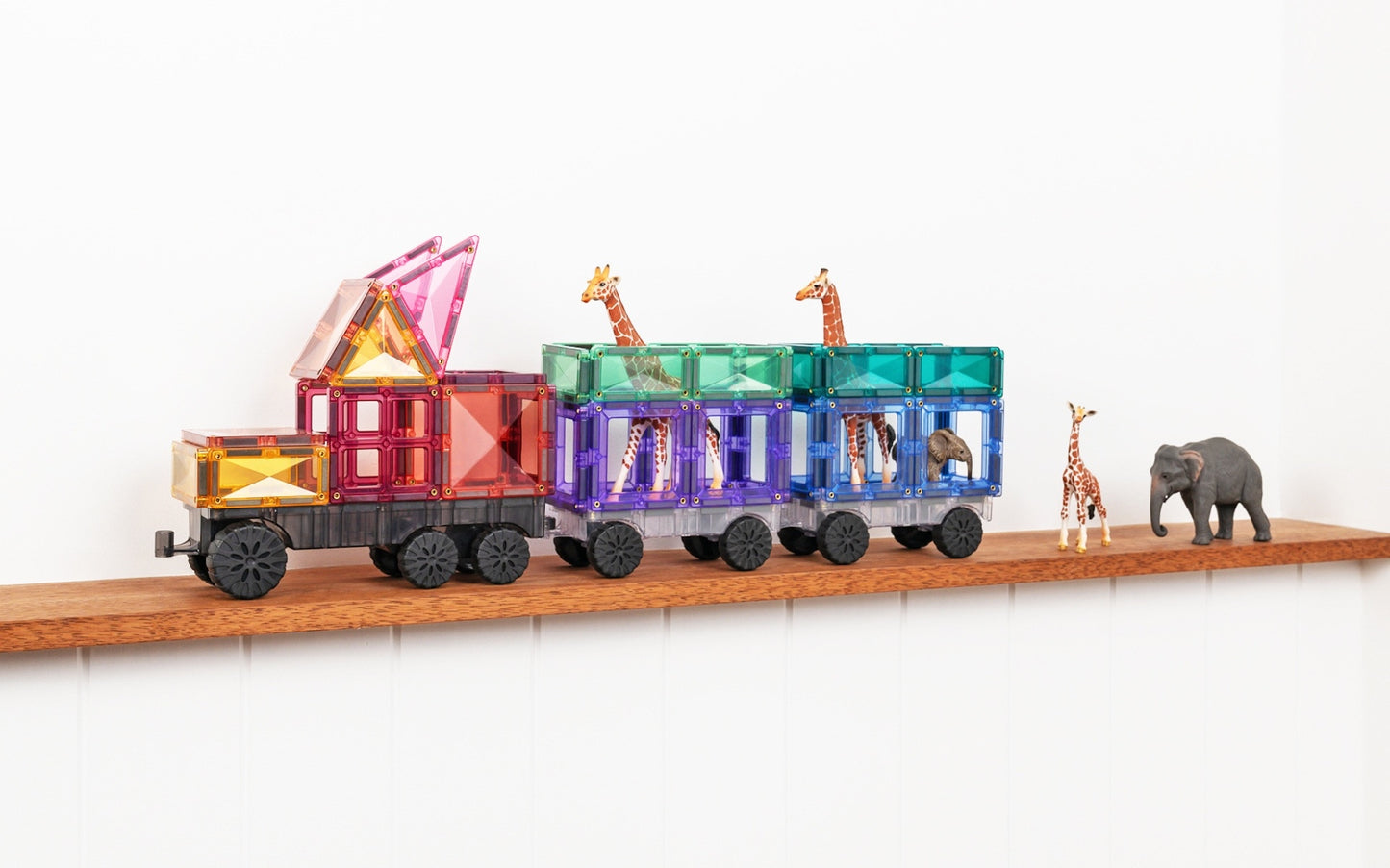 Blocos de Construção magnéticos - Pastel Transport Pack 50 peças