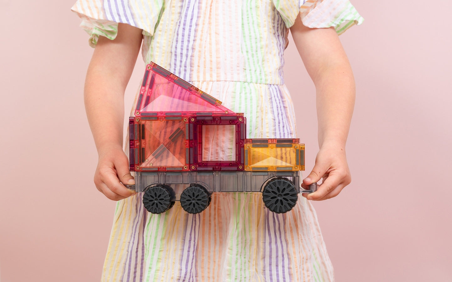 Blocos de Construção magnéticos - Pastel Transport Pack 50 peças