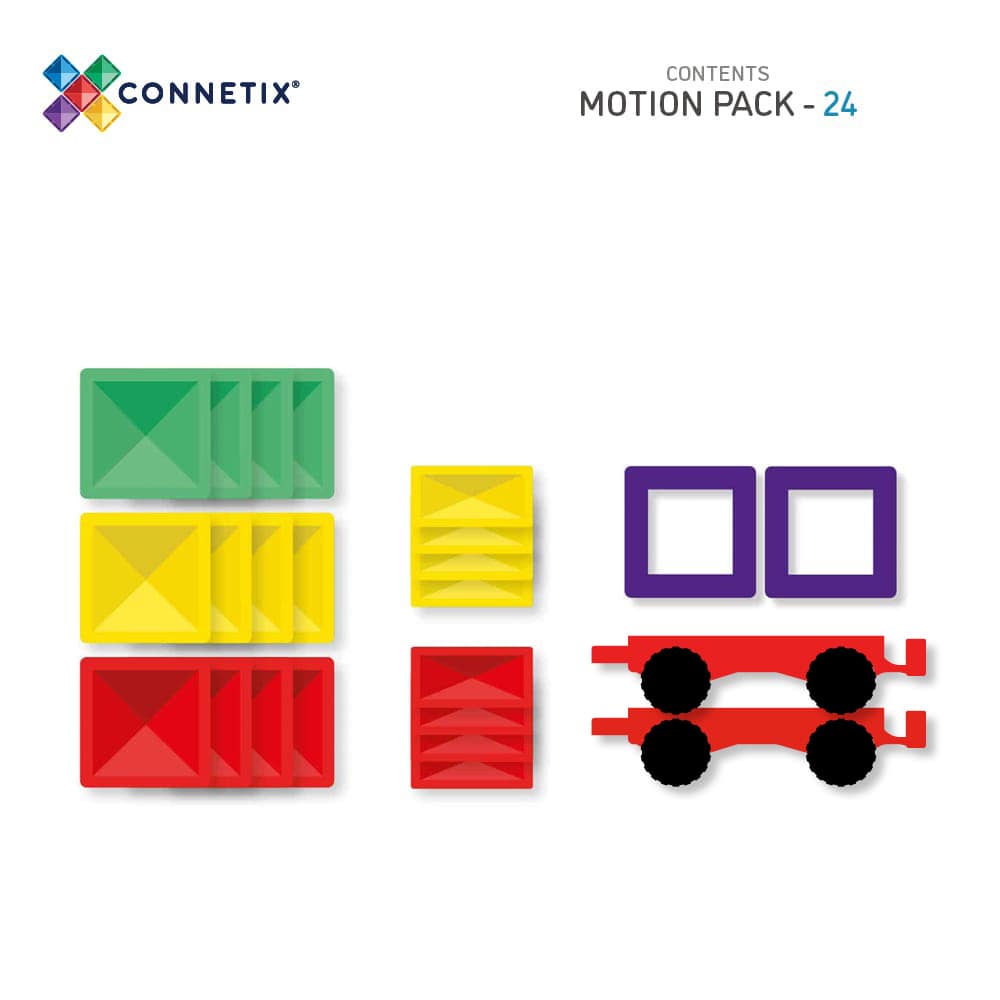 Blocos de Construção magnéticos - Rainbow Motion Pack 24 pc