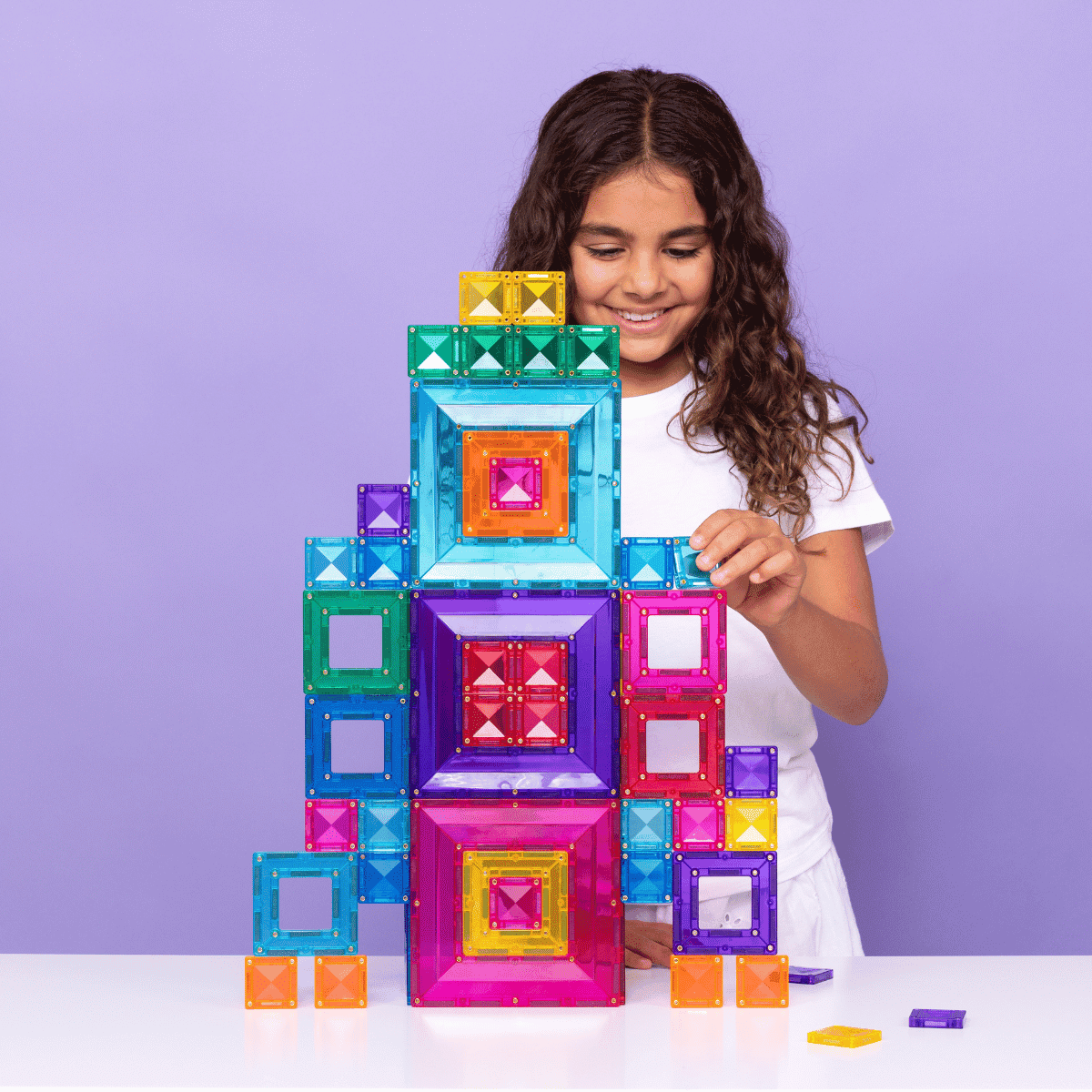 CONNETIX Azulejos Magnéticos Glitter Paquete Unicornio, 56 Piezas CONNETIX Azulejos Magnéticos Glitter Paquete Unicornio, 56 Piezas
