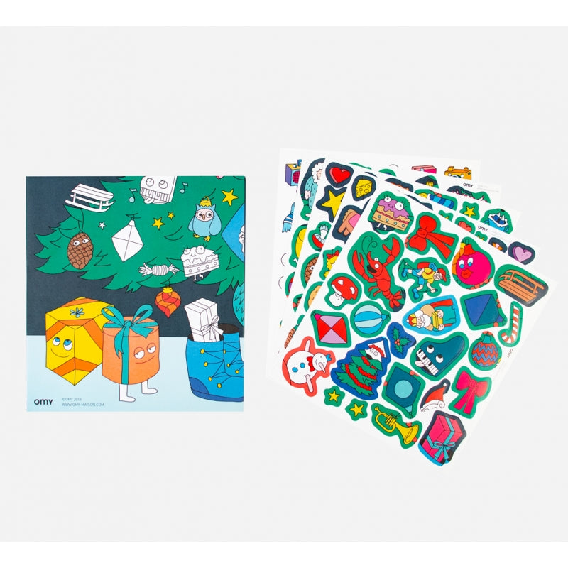 Poster com autocolantes- Árvore de Natal