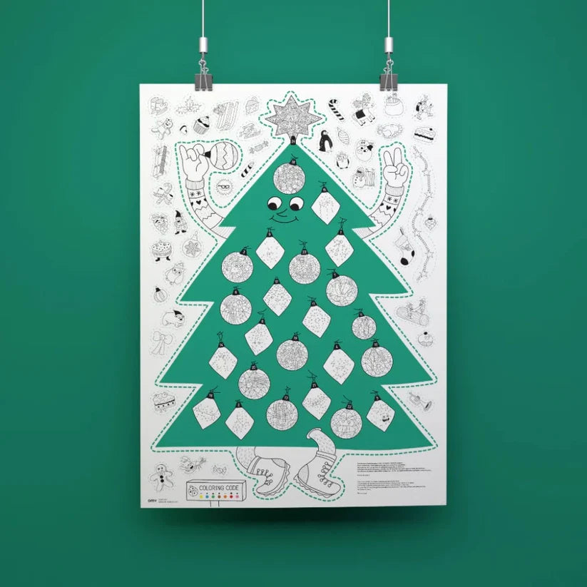 Poster para colorir - Sapin Geant