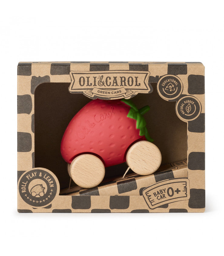 Carro e mordedor para bebés - Sweetie o morango