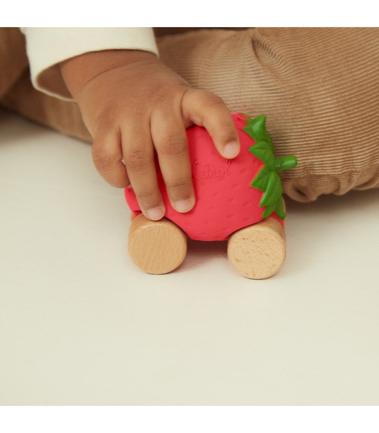 Carro e mordedor para bebés - Sweetie o morango