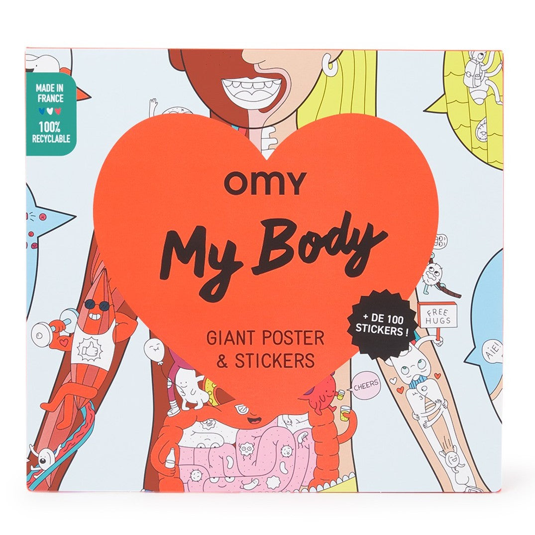 Poster com autocolantes - O meu corpo